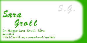 sara groll business card