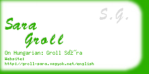 sara groll business card